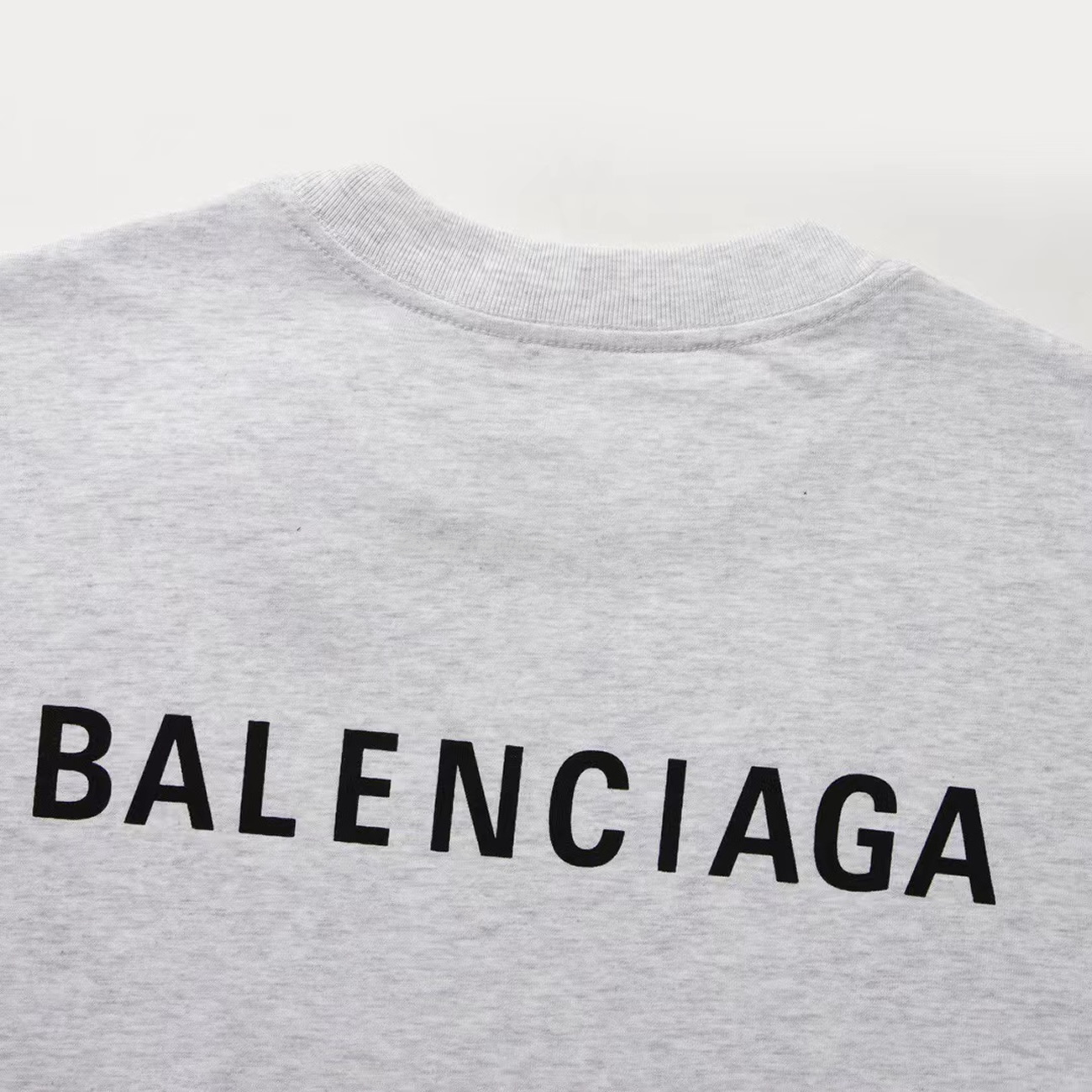 Balenciaga Logo T Shirt Grey (4) - newkick.cc